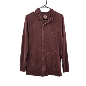 Life is Good Women's Geometric Sunset Zipped Funnel Neck Topper - S